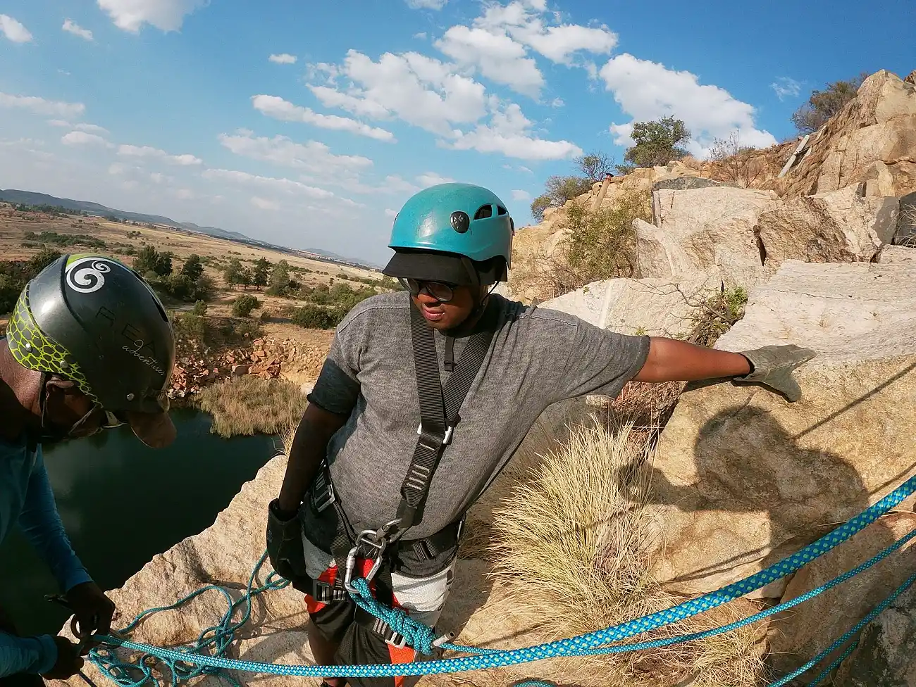 Abseiling at the Vredefort Dome