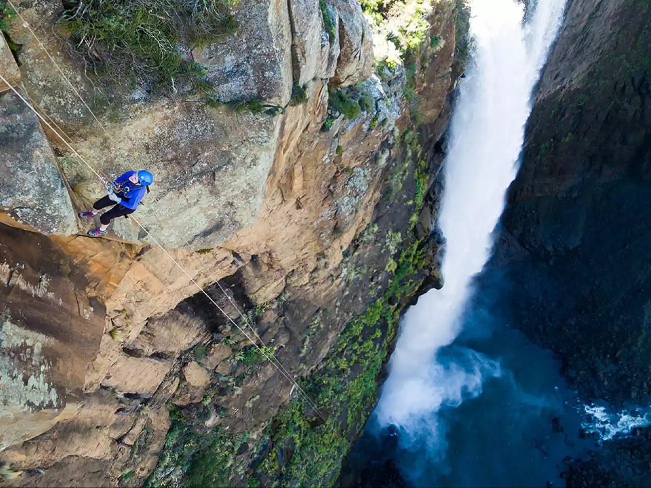 Abseiling in Lesotho 