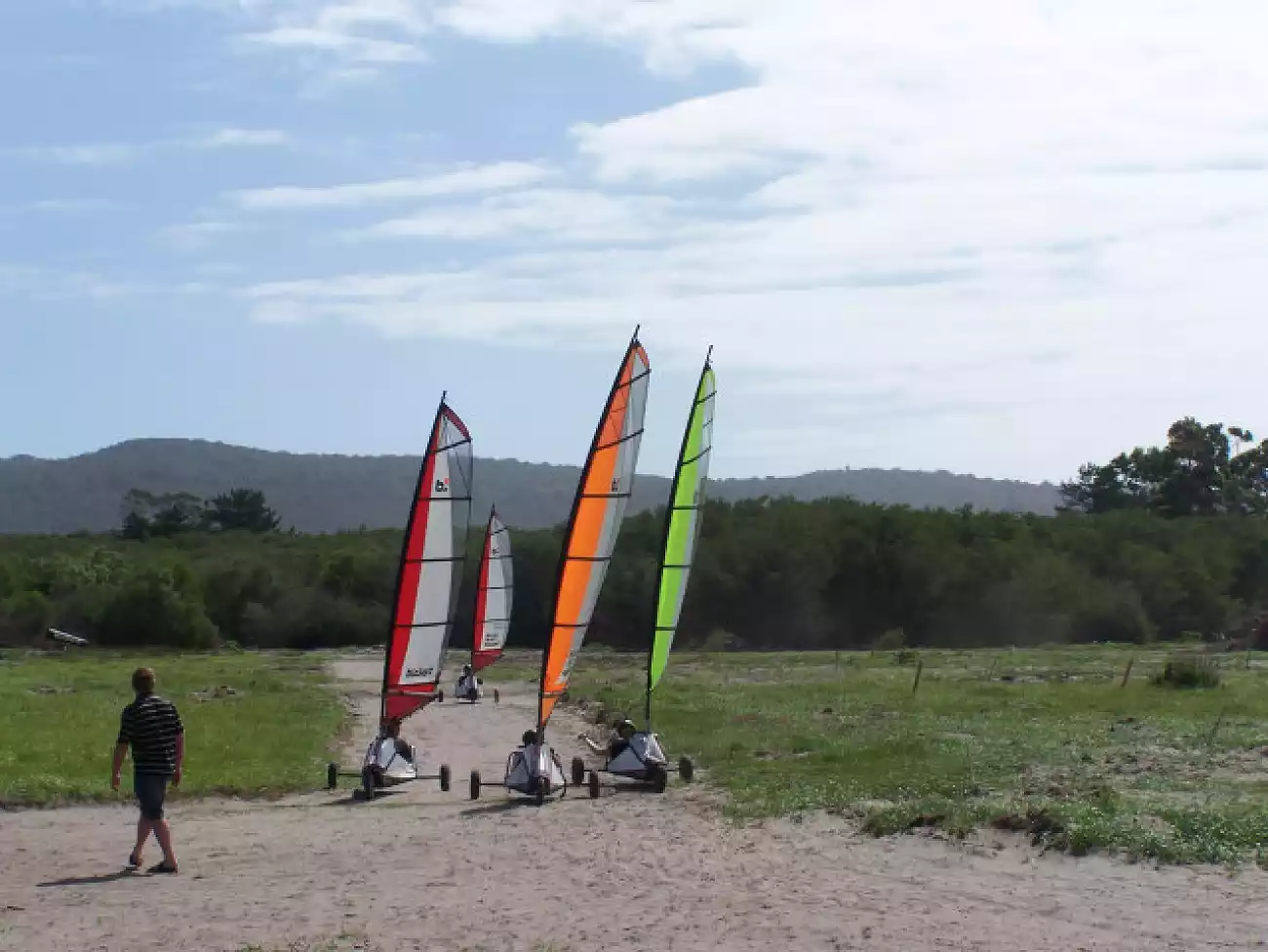 Blokart Sailing in Wilderness, South Africa