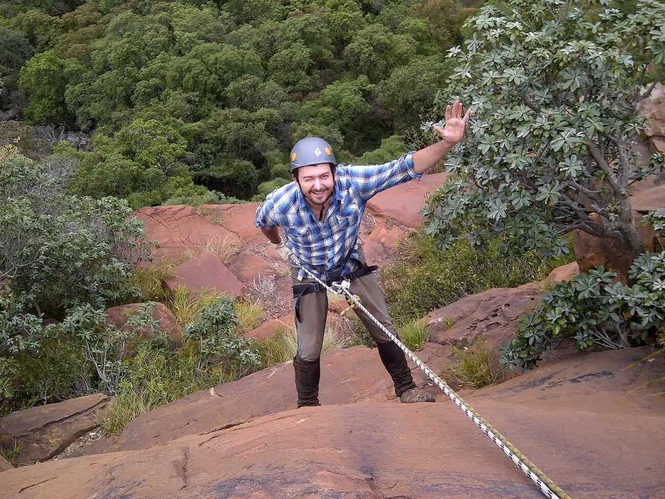 Abseiling on the Highveld Escarpment