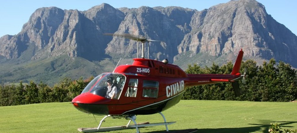Civair Helicopters is situated in Cape Town, South Africa and offers helicopter flights and scenic flights.