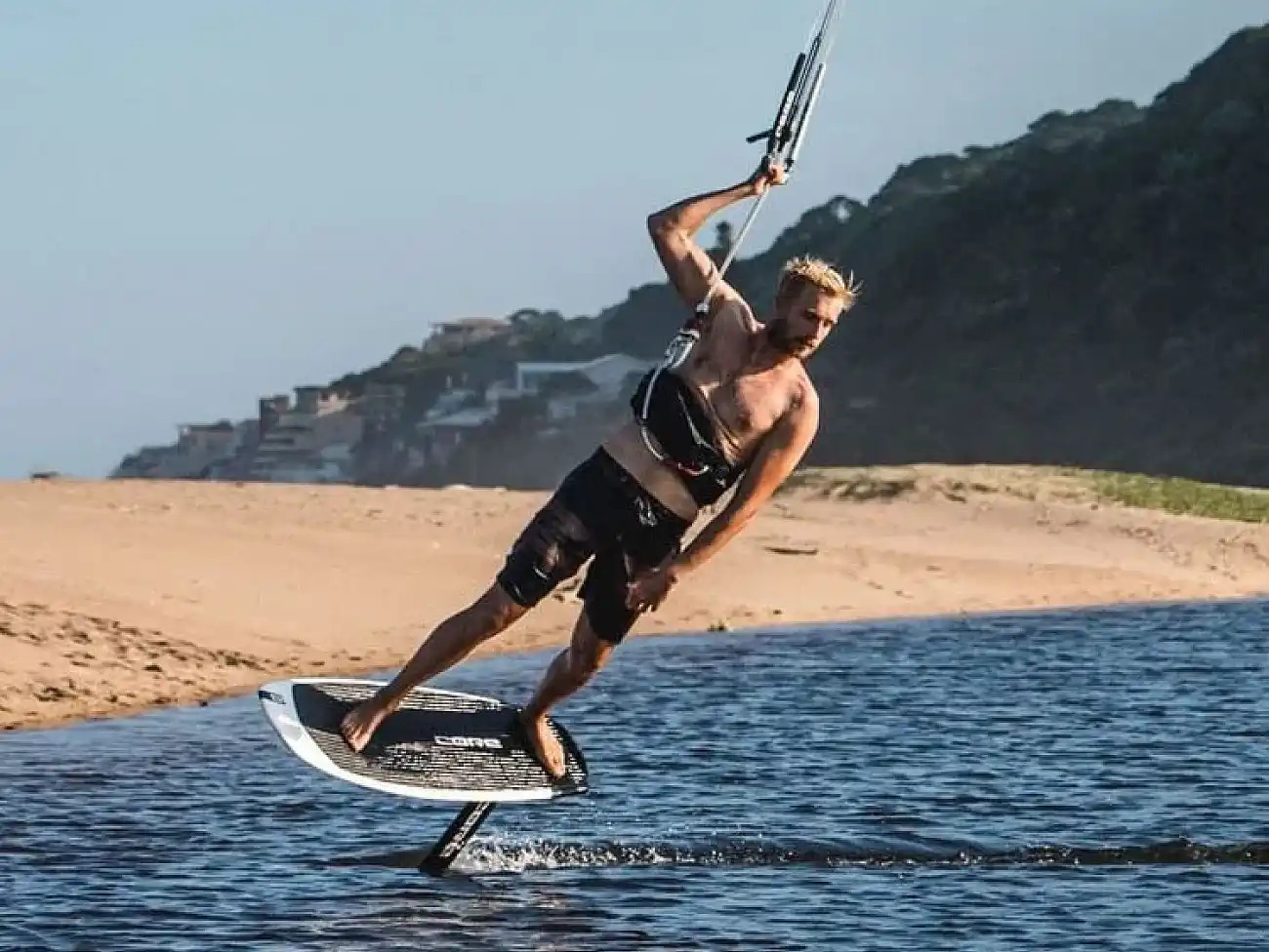 Foil surfing in Durban