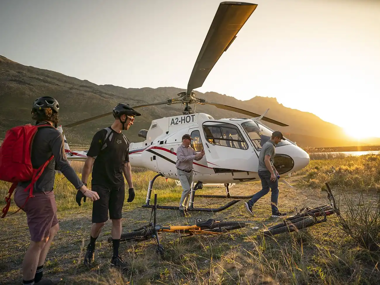 Heli Mountain Biking in the Drakenstein Mountains