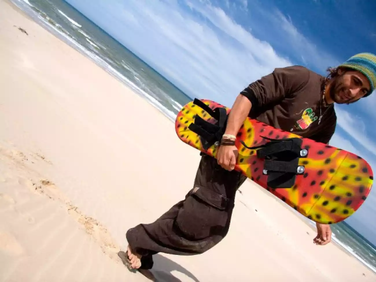 Sandboarding in Jeffreys bay