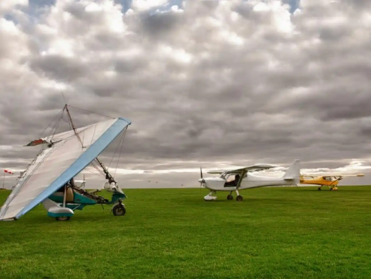Microlight Flying at Petit Airfield