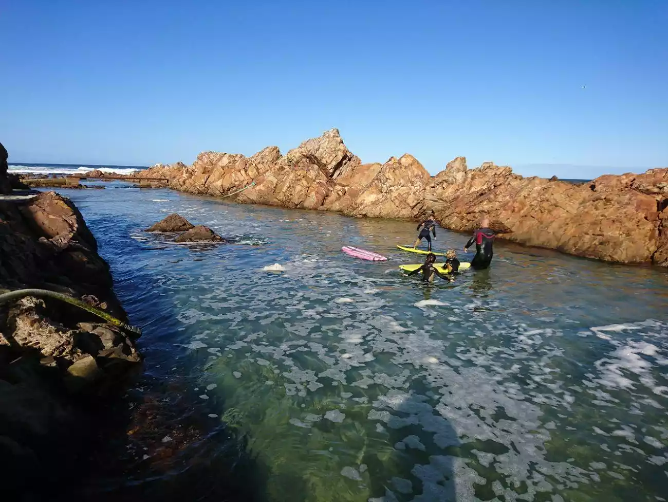 Surfing in Mossel Bay