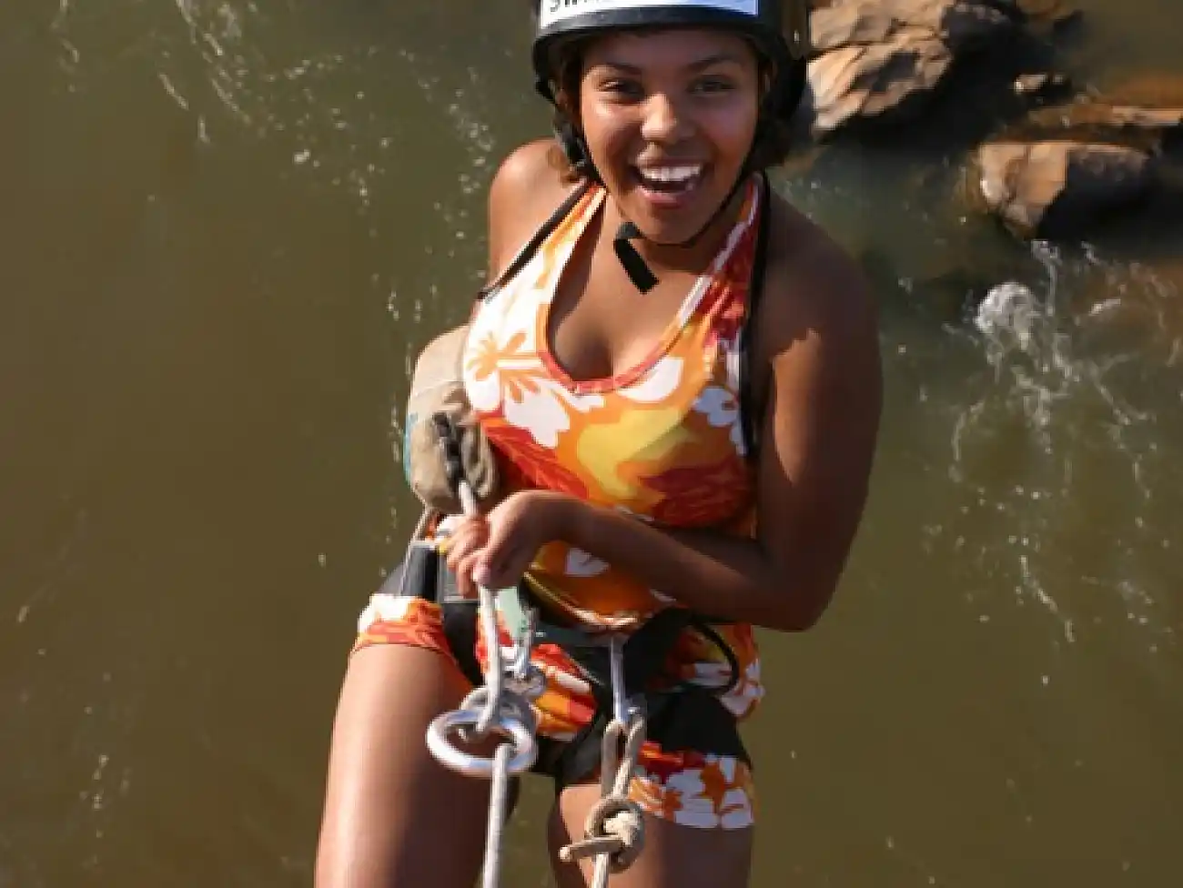 Abseiling in Swaziland 